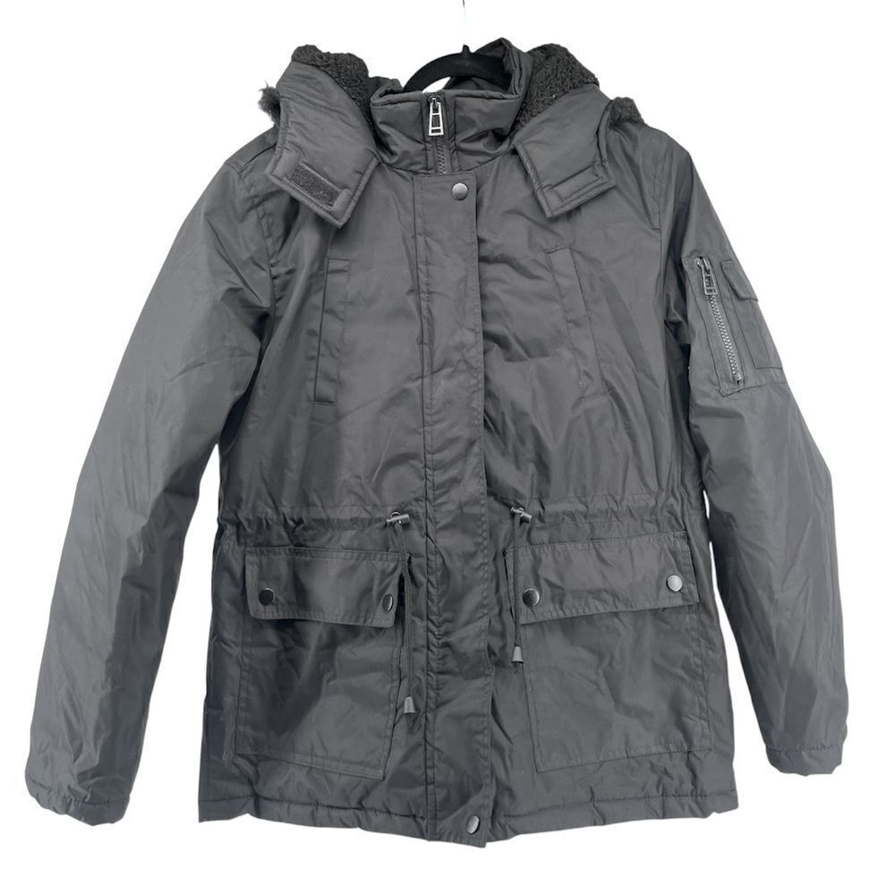 Beverly Hills Polo Club Women’s Black Hooded Waterproof Winter Parka Coat Medium